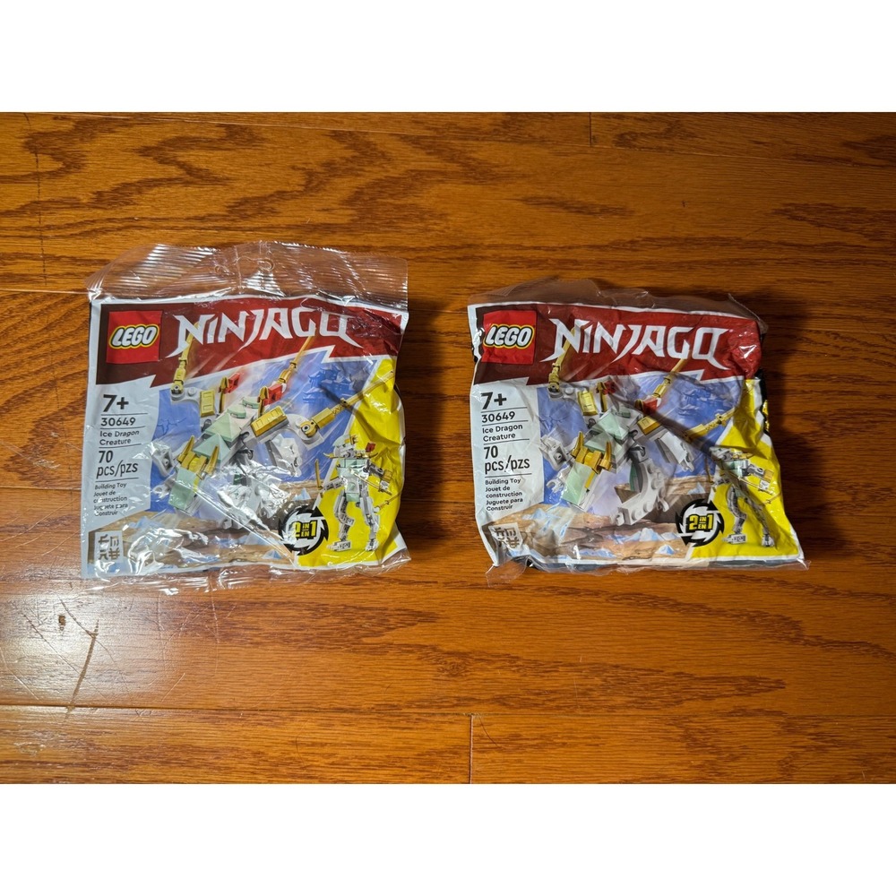 Bundle of Two Lego NINJAGO Ice Dragon Creature 2 in 1 Package